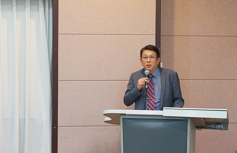 대만 교육부 현 장관, 현재 아시아 뷰티산업연합총회를 이끌어 가고 계신 채추전 회장님 축사 모습