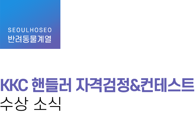 반려동물계열, 제127회 KKC 핸들러 자격검정 & 컨테스트 수상 소식