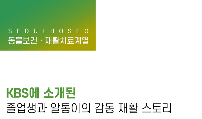 동물보건·재활치료계열 | KBS에 소개된 졸업생과 알통이의 감동 재활 스토리