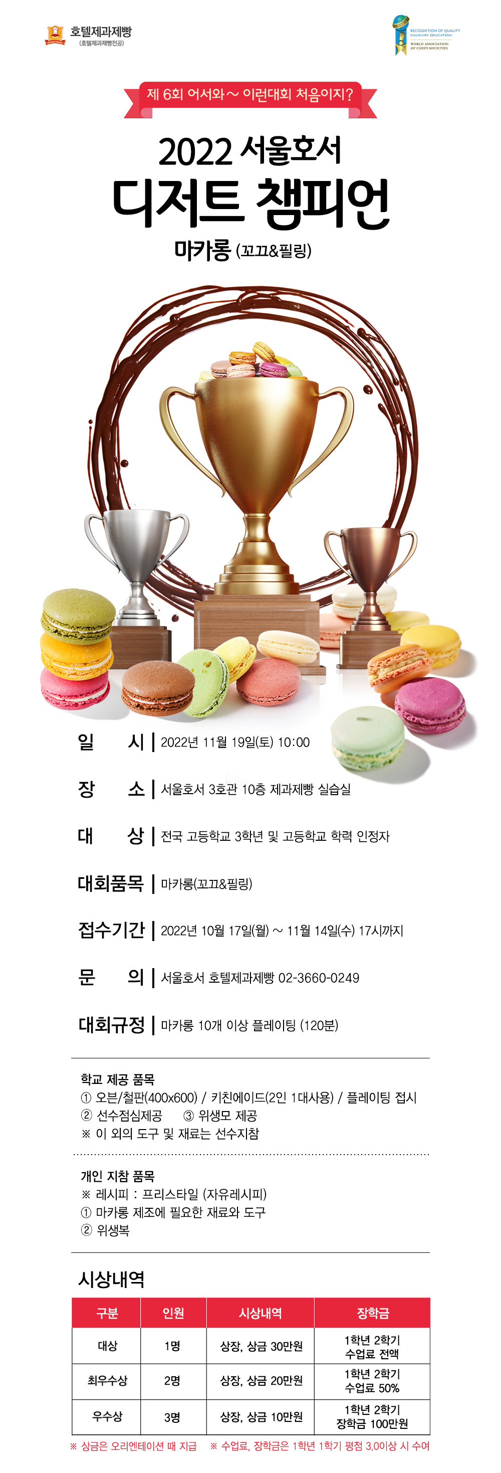 2022 서울호서 디저트 챔피언