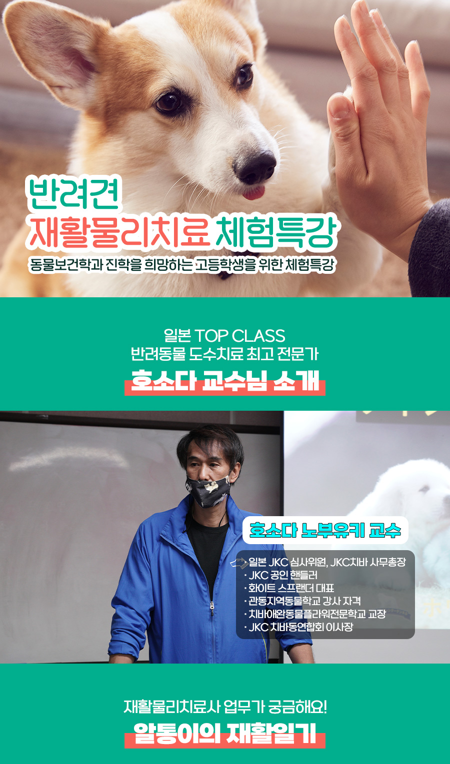 반려견 재활물리치료 체험특강