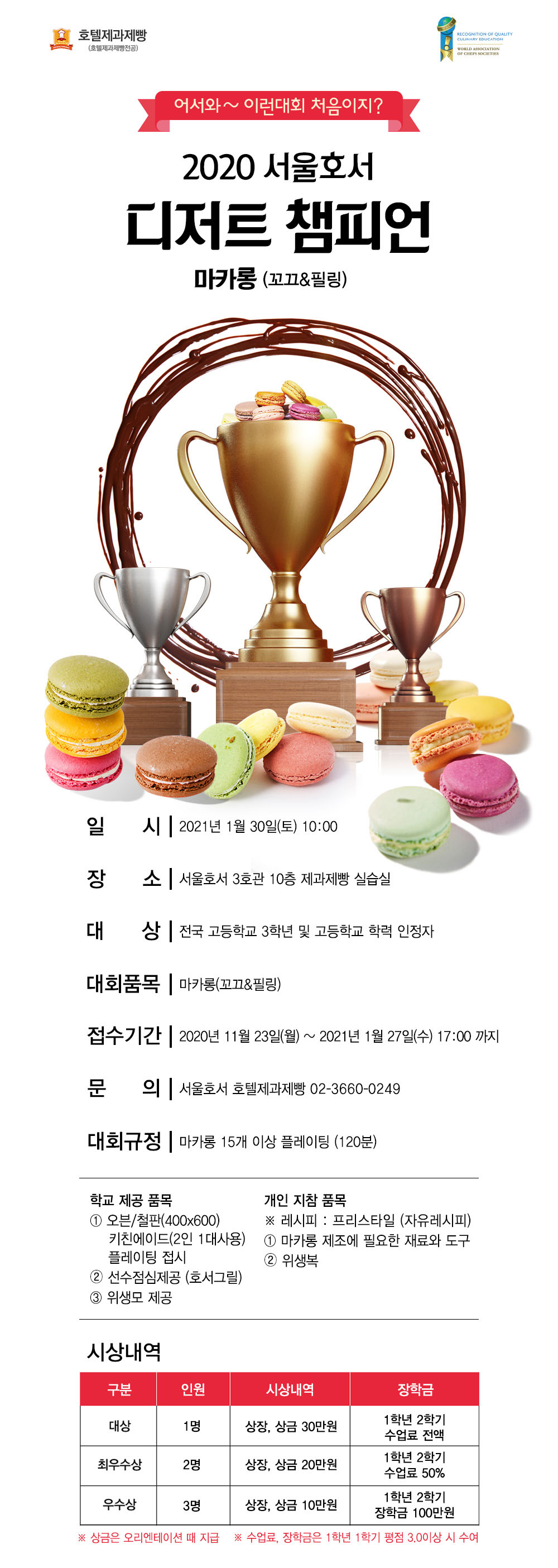 2020 서울호서 디저트 챔피언